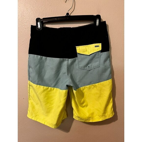 Boy's Hurley Color Block Swimming Trunks Size 14 [EXCELLENT] - Picture 2 of 3